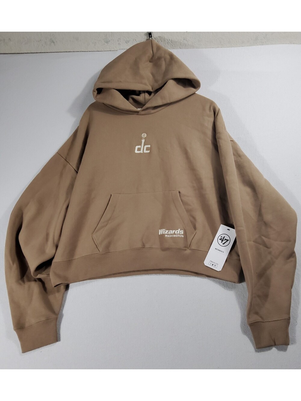 ‘47 Brand Washington Wizards Brown Cropped Hoodie Sweatshirt Women's M, XL